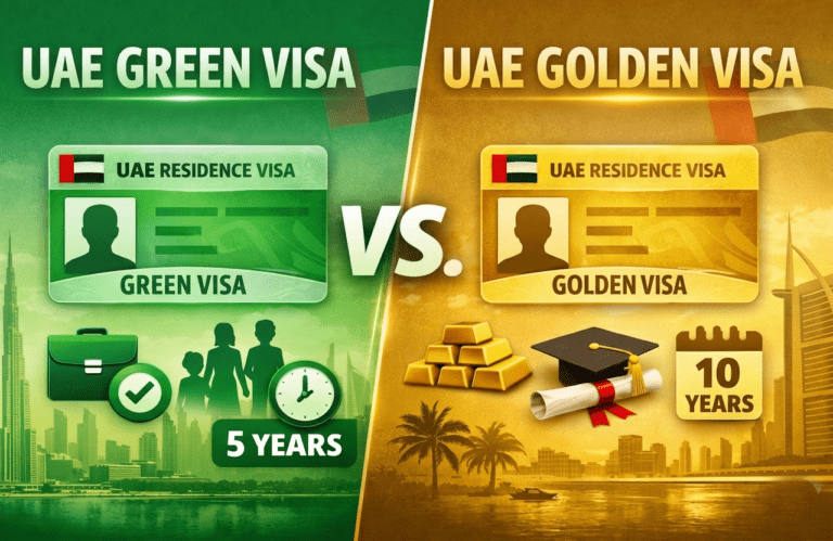 UAE Green Visa Vs. UAE Golden Visa